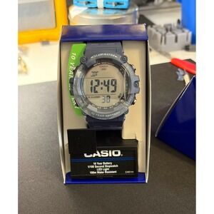 Casio AE1500WH-2AVKC Digital Watch Men Blue 100M Water Resist‎ Sport Wristwatch